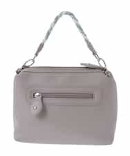 BPYES21100 MK MICHEL KLEIN BAG(MK ミッシェルクラン バッグ) [2WAY]編みハンドルデザインバッグ グレー