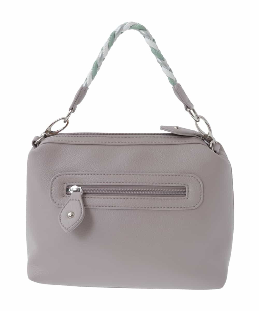 BPYES21100 MK MICHEL KLEIN BAG(MK ミッシェルクラン バッグ) [2WAY]編みハンドルデザインバッグ グレー