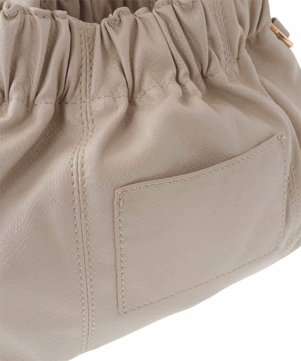 BPYES22090 MK MICHEL KLEIN BAG(MK ミッシェルクラン バッグ) [2WAY]シャーリングデザインバッグ ベージュ