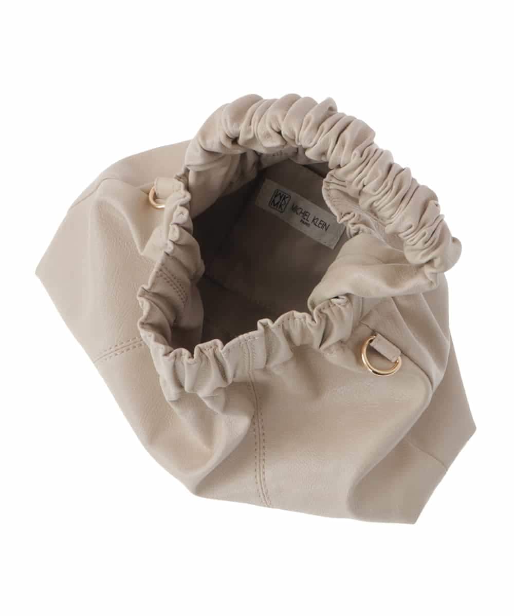 BPYES22090 MK MICHEL KLEIN BAG(MK ミッシェルクラン バッグ) [2WAY]シャーリングデザインバッグ ベージュ