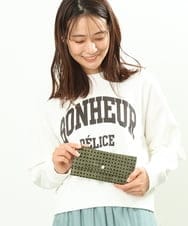 BPYES25150 MK MICHEL KLEIN BAG(MK ミッシェルクラン バッグ) ホースヘアドット柄長財布 カーキ