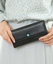 BPYES26150 MK MICHEL KLEIN BAG(MK ミッシェルクラン バッグ) フェイクレザーバイカラー長財布 ブラック