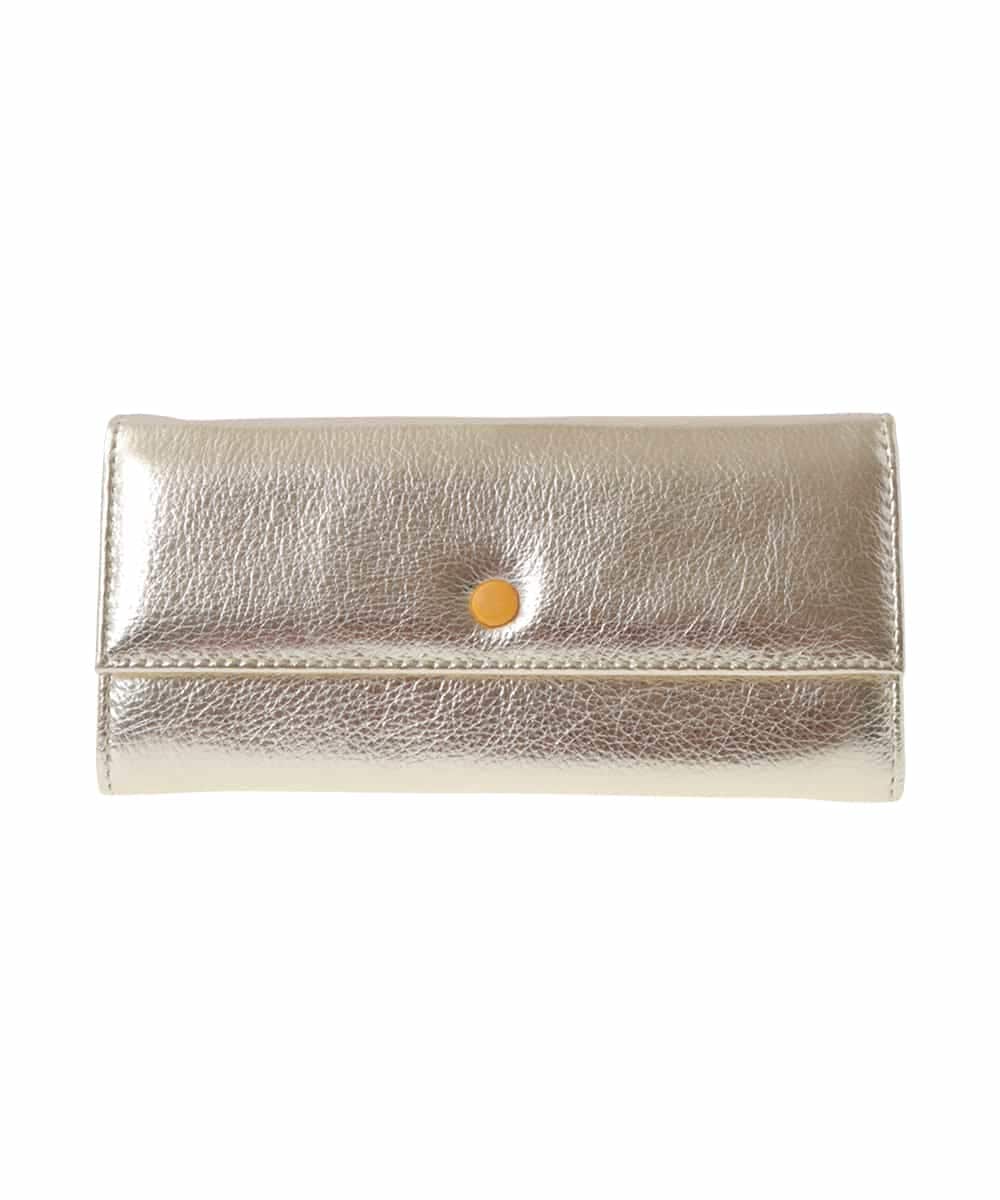 BPYES26150 MK MICHEL KLEIN BAG(MK ミッシェルクラン バッグ) フェイクレザーバイカラー長財布 ゴールド