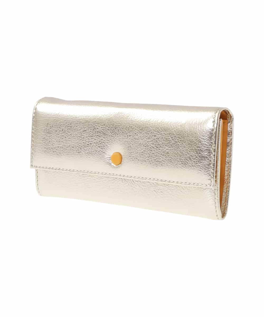 BPYES26150 MK MICHEL KLEIN BAG(MK ミッシェルクラン バッグ) フェイクレザーバイカラー長財布 ゴールド