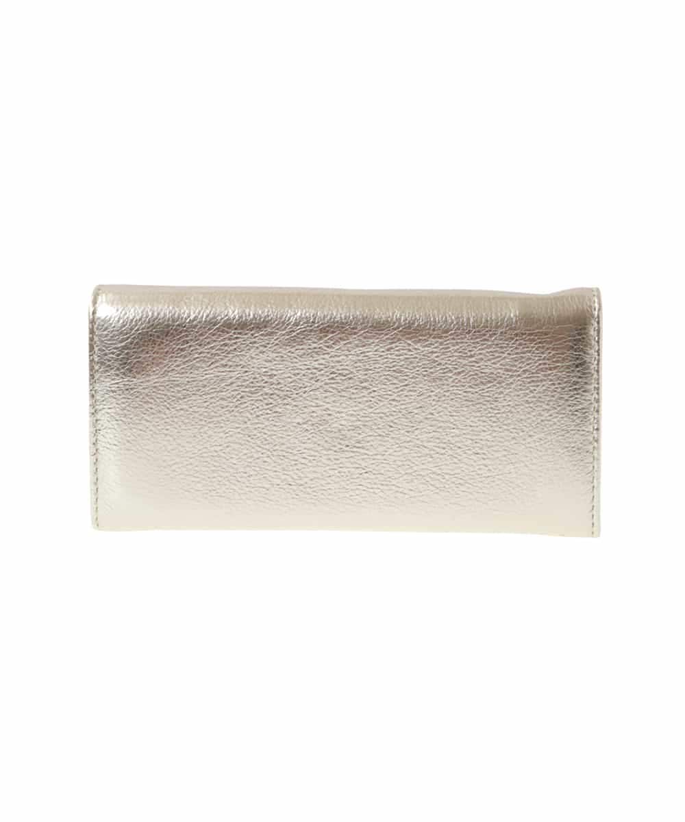 BPYES26150 MK MICHEL KLEIN BAG(MK ミッシェルクラン バッグ) フェイクレザーバイカラー長財布 ゴールド