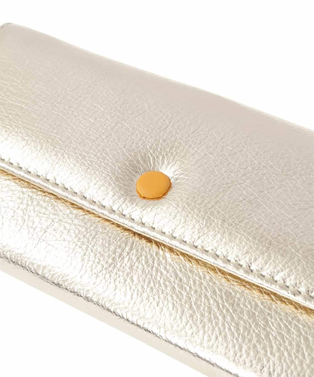 BPYES26150 MK MICHEL KLEIN BAG(MK ミッシェルクラン バッグ) フェイクレザーバイカラー長財布 ゴールド