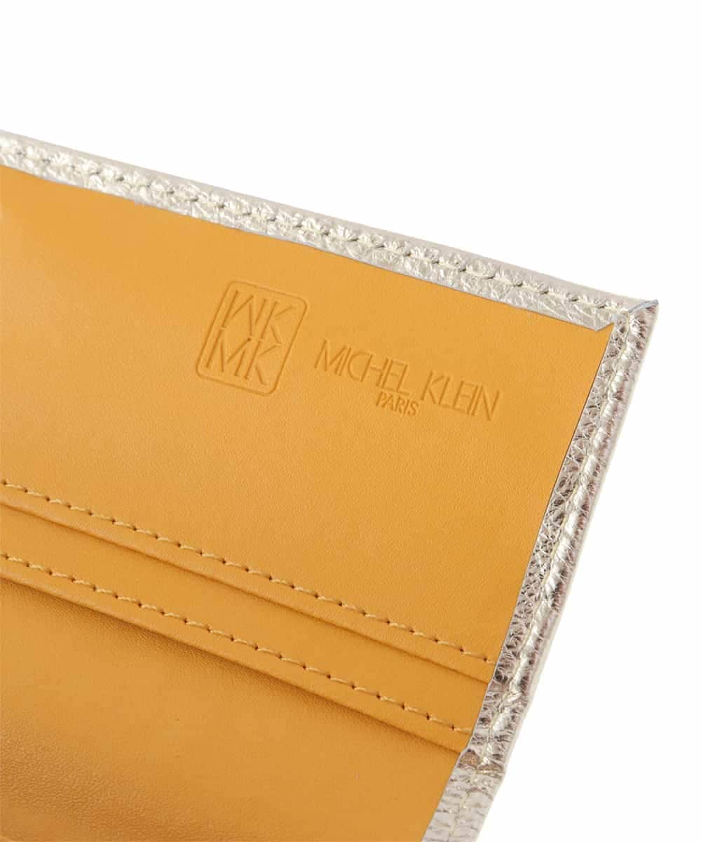 BPYES26150 MK MICHEL KLEIN BAG(MK ミッシェルクラン バッグ) フェイクレザーバイカラー長財布 ゴールド