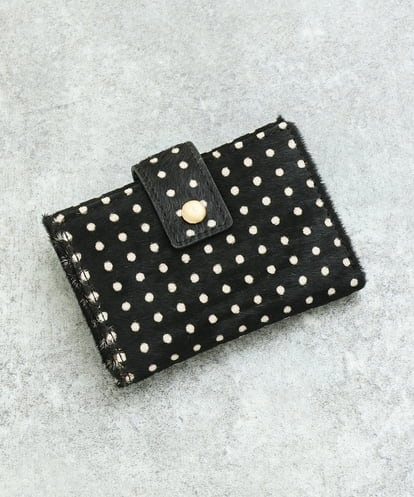 BPYES27130 MK MICHEL KLEIN BAG 【ミュウLに不良多いため販売停止】ホースヘア ドット柄三つ折り財布