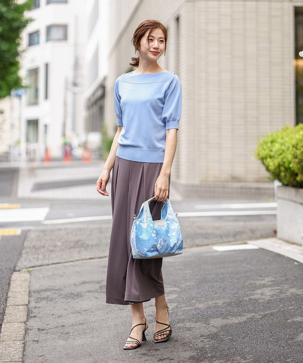 BPYEV21110 MK MICHEL KLEIN BAG(MK ミッシェルクラン バッグ) [2WAY]アートペイントデザインハンドバッグ オレンジ