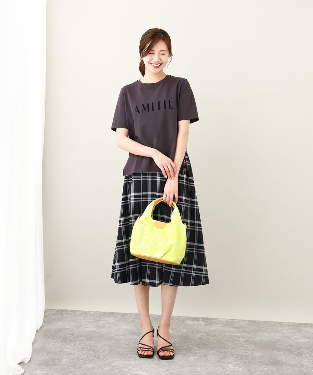 BPYEV21110 MK MICHEL KLEIN BAG(MK ミッシェルクラン バッグ) [2WAY]アートペイントデザインハンドバッグ オレンジ