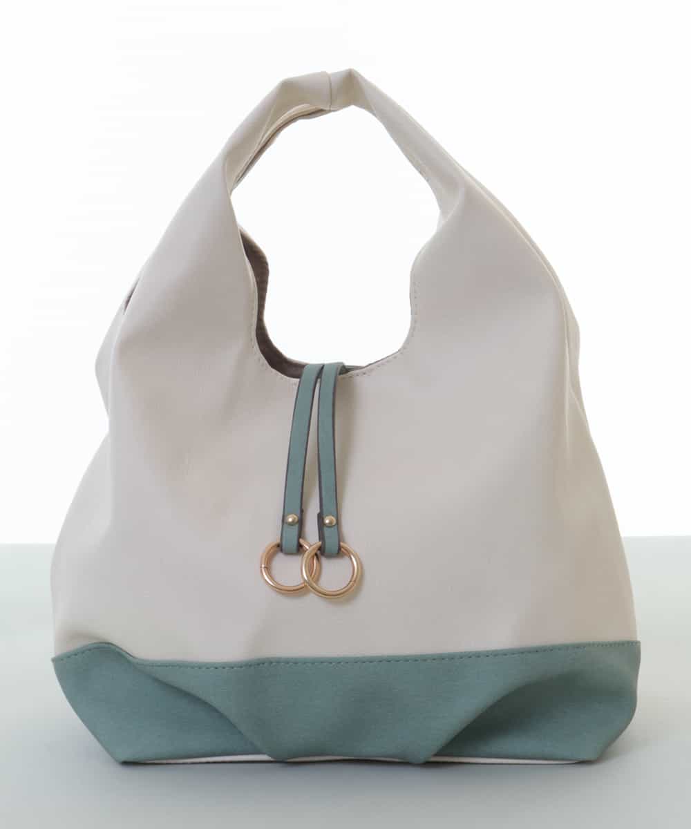BPYGQ41068 MK MICHEL KLEIN BAG(MK ミッシェルクラン バッグ) バイカラーミニトート アイボリー