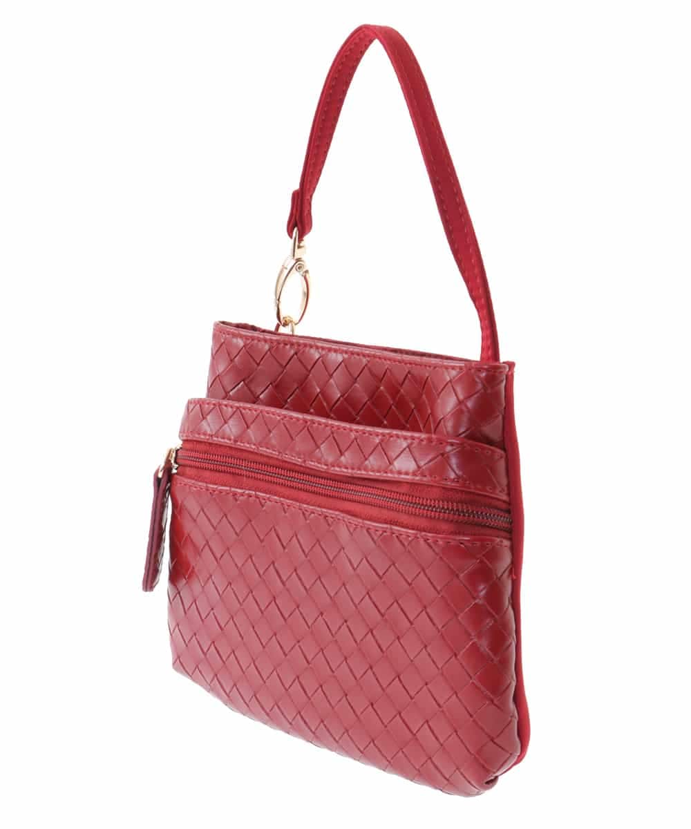 BPYJM81038 MK MICHEL KLEIN BAG(MK ミッシェルクラン バッグ) ストラップ付きミニポーチ レッド