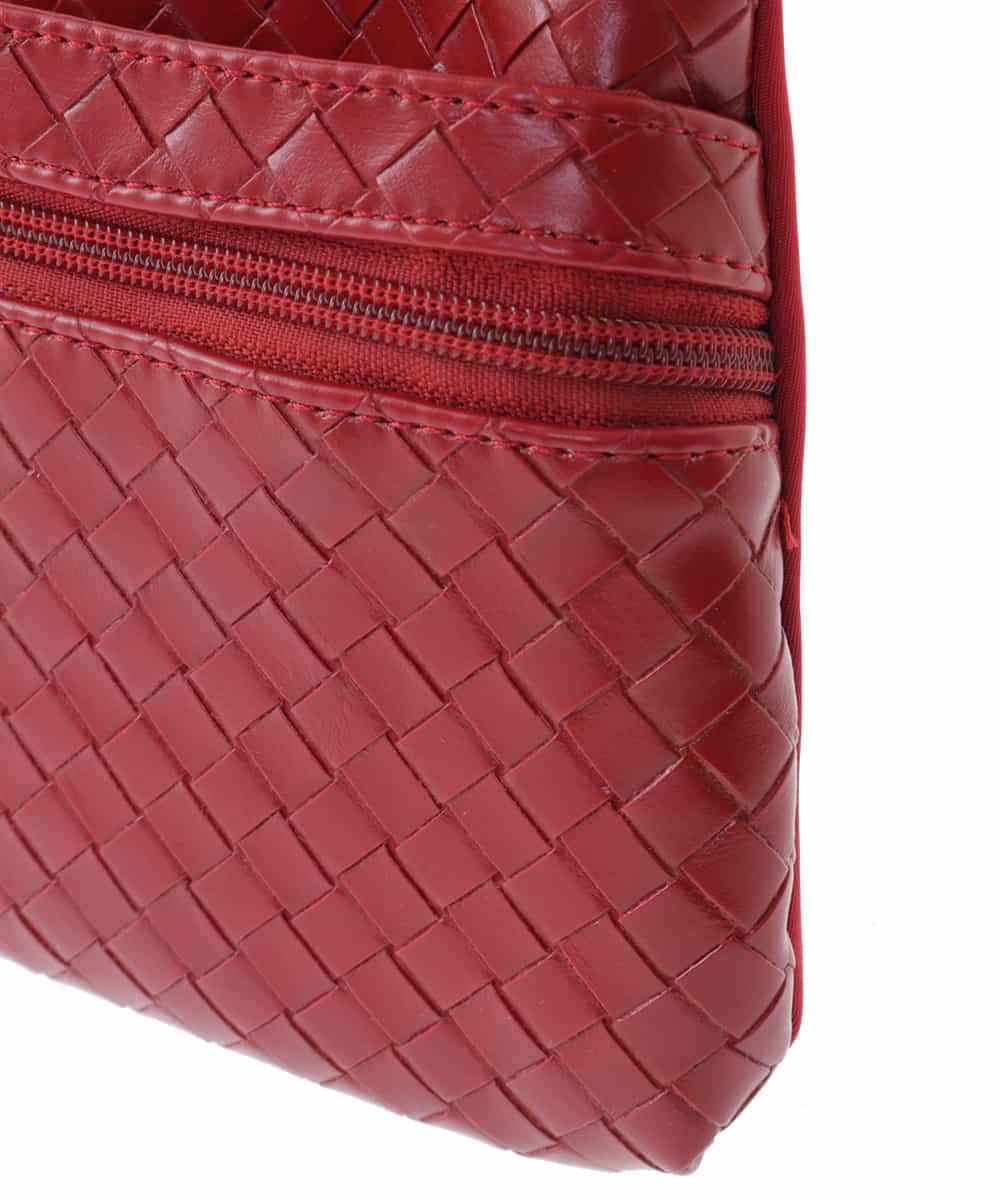BPYJM81038 MK MICHEL KLEIN BAG(MK ミッシェルクラン バッグ) ストラップ付きミニポーチ レッド
