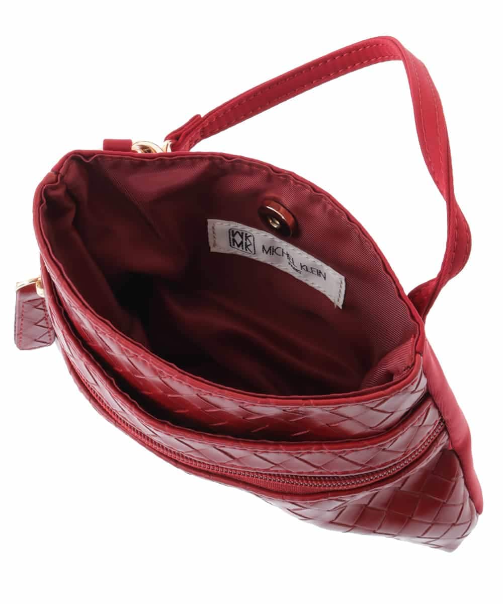 BPYJM81038 MK MICHEL KLEIN BAG(MK ミッシェルクラン バッグ) ストラップ付きミニポーチ レッド