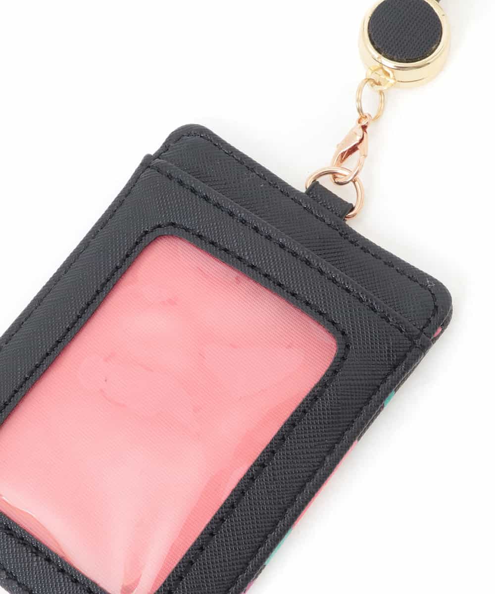 BPYLE43032 MK MICHEL KLEIN BAG(MK ミッシェルクラン バッグ) フラワープリントパスケース ブラック