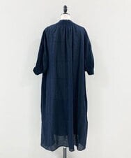 オーガニックリネンマキシカフタンワンピース(ワンピース) | blue  
