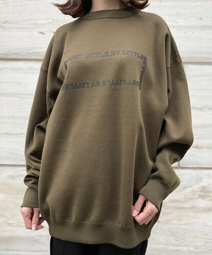 CAFAU09121 blue serge 接結ラバープリント入りプルオーバー