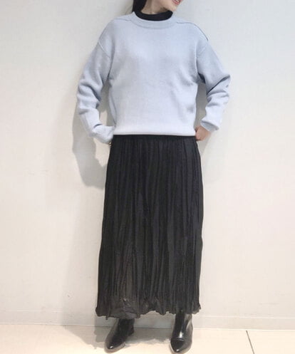 CAFGO02149 blue serge カシミヤショルダーデザインニット