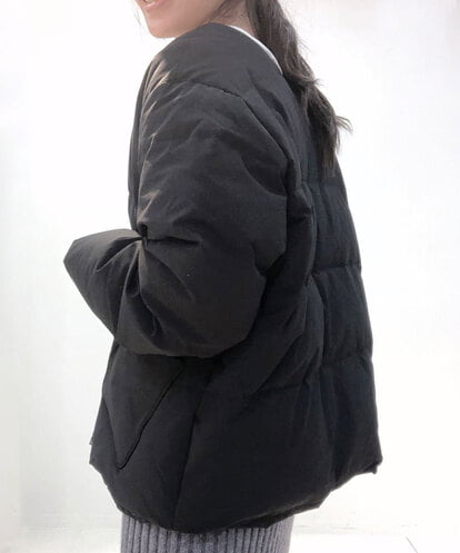 CAJAR02179 blue serge Vネックダウンジャケット