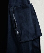 CAJAU01220 blue serge(ブルーサージ) フーデッドブルゾン ブラック