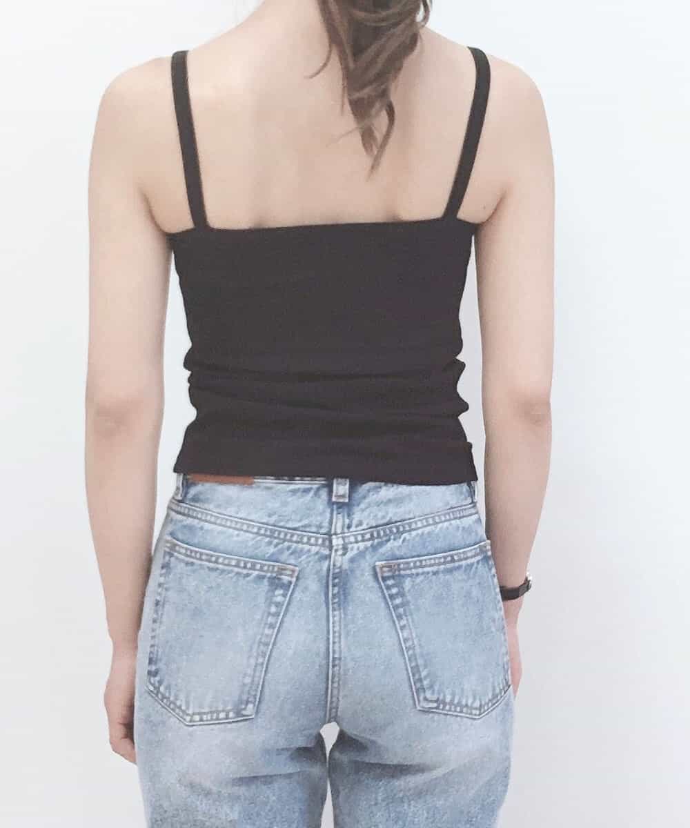 リブタンクトップ カップ付 タンクトップ キャミソール Blue Serge ブルーサージ イトキンオンラインストア
