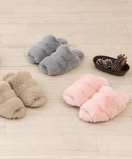 CFYAG13033 BUYERS SELECT(バイヤーズ セレクト) 【senko】Boappa（ボアッパ） オープントゥスリッパ ベージュ