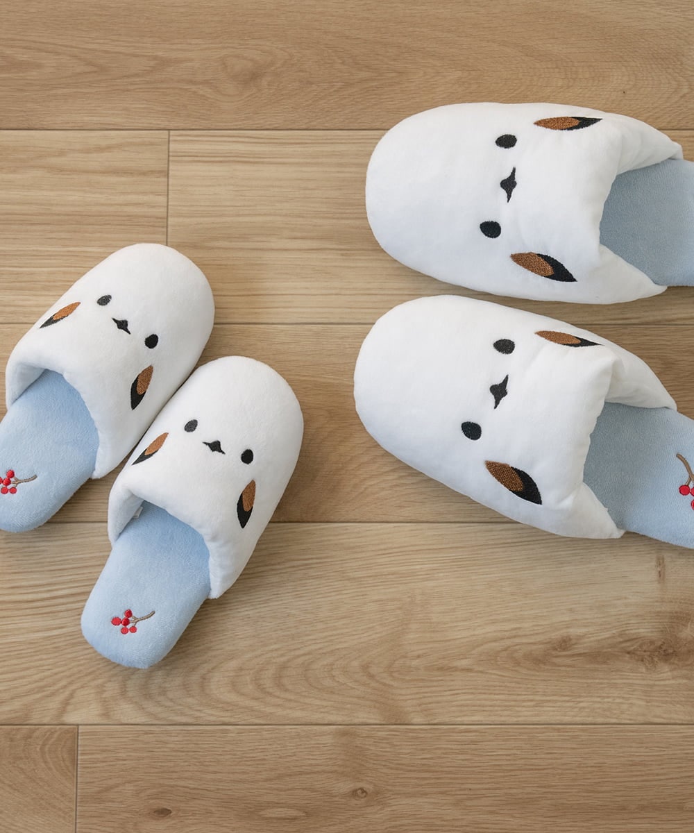 CFYHD02020 BUYERS SELECT(バイヤーズ セレクト) 【senko】SDS チビシマエナガちゃん 子供用スリッパ ブルー