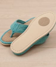 CFYHD04020 BUYERS SELECT(バイヤーズ セレクト) 【senko】SDS/87o（ハナオ）鼻緒つきスリッパ/サニーサニー ターコイズブルー