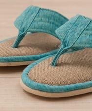 CFYHD04020 BUYERS SELECT(バイヤーズ セレクト) 【senko】SDS/87o（ハナオ）鼻緒つきスリッパ/サニーサニー ターコイズブルー