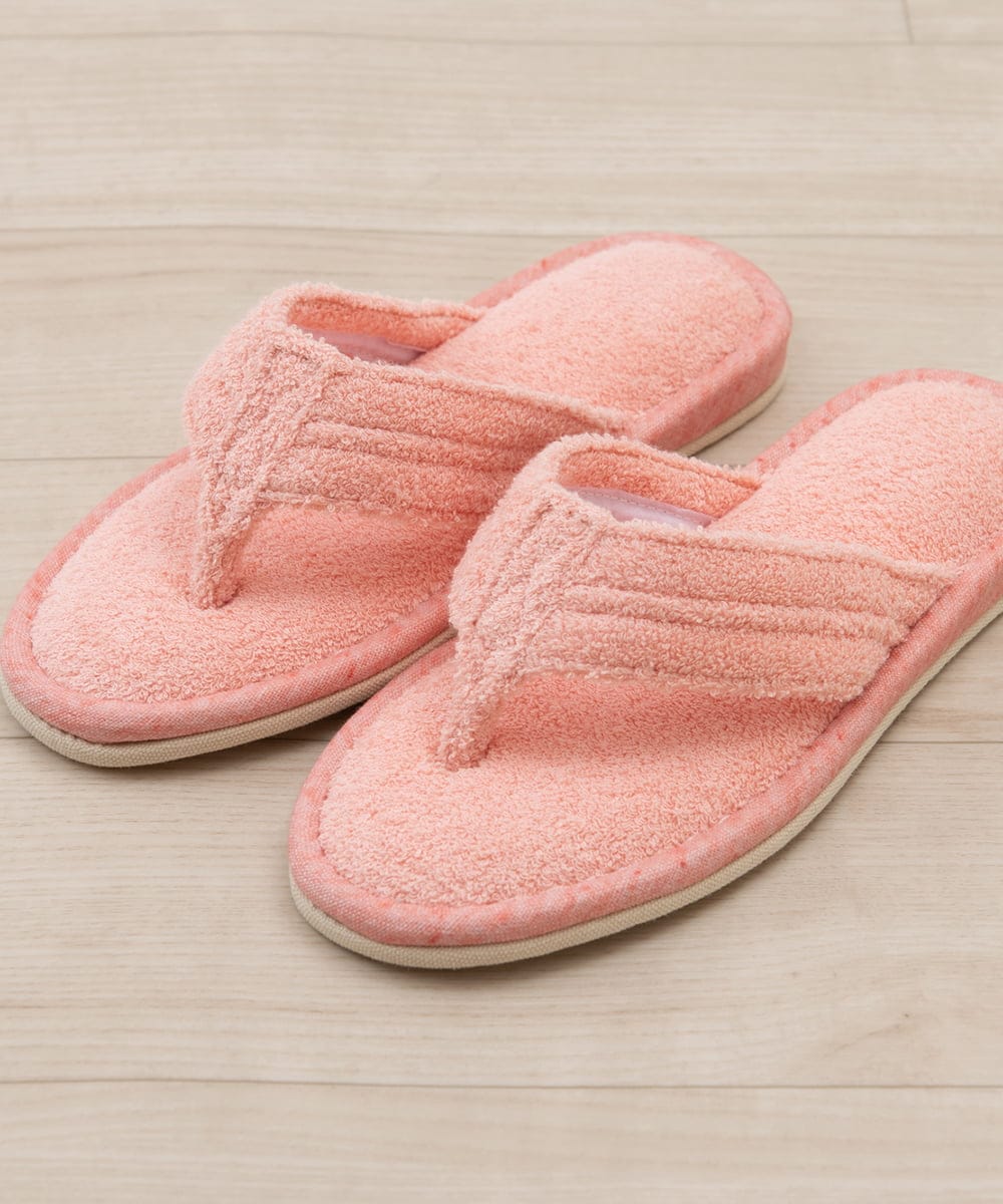 CFYHD05025 BUYERS SELECT(バイヤーズ セレクト) 【senko】SDS/87o（ハナオ）タオル地スリッパ/モラ コーラルピンク