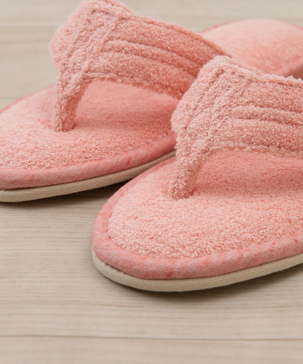 CFYHD05025 BUYERS SELECT(バイヤーズ セレクト) 【senko】SDS/87o（ハナオ）タオル地スリッパ/モラ コーラルピンク