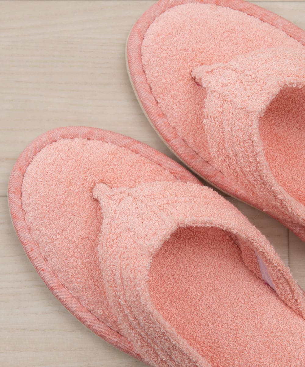 CFYHD05025 BUYERS SELECT(バイヤーズ セレクト) 【senko】SDS/87o（ハナオ）タオル地スリッパ/モラ コーラルピンク