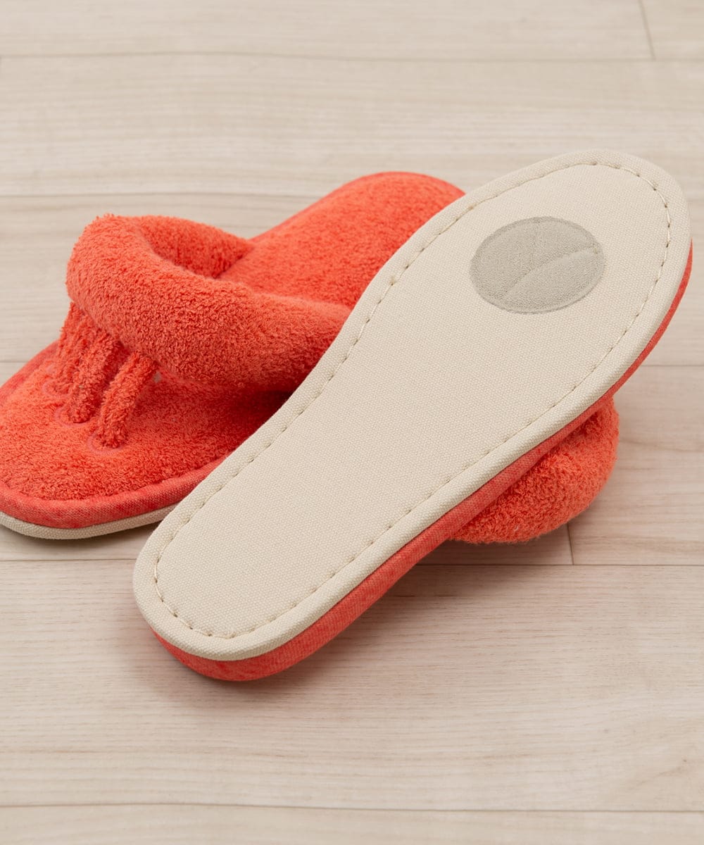 CFYHD06028 BUYERS SELECT(バイヤーズ セレクト) 【senko】SDS/87o（ハナオ）タオル地5本指スリッパ/ルポ オレンジ