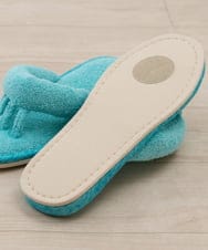 CFYHD06028 BUYERS SELECT(バイヤーズ セレクト) 【senko】SDS/87o（ハナオ）タオル地5本指スリッパ/ルポ ターコイズブルー