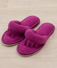 CFYHD06028 BUYERS SELECT(バイヤーズ セレクト) 【senko】SDS/87o（ハナオ）タオル地5本指スリッパ/ルポ ローズ