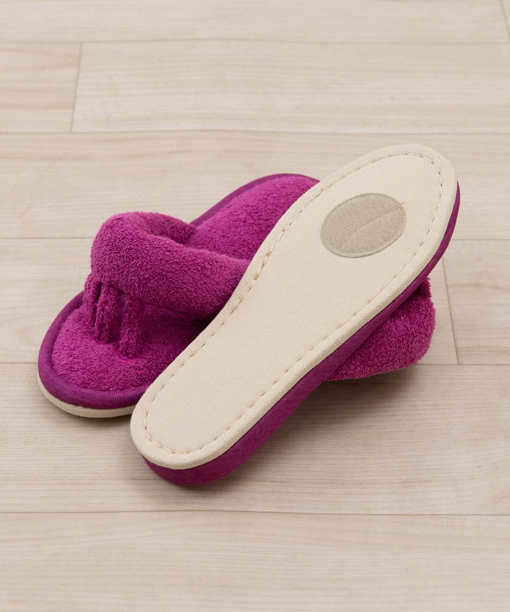 CFYHD06028 BUYERS SELECT(バイヤーズ セレクト) 【senko】SDS/87o（ハナオ）タオル地5本指スリッパ/ルポ ローズ