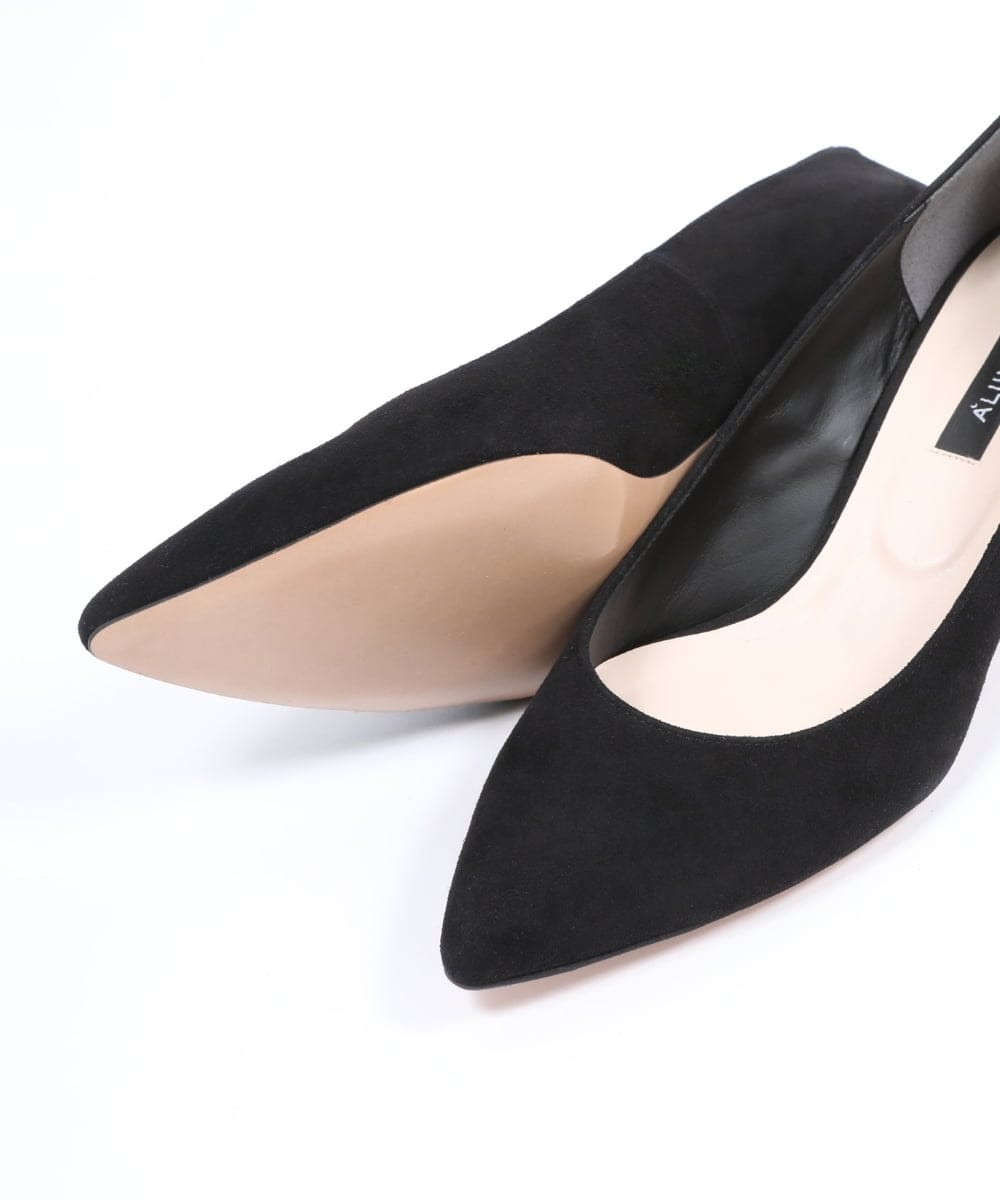 CG6HA04200 BUYERS SELECT(バイヤーズ セレクト) 【ALUNE SEVEN TWELVE THIRTY】スティレットローヒールポインテッドパンプス ブラックスエード