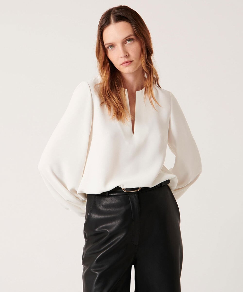 CHBAD02330 ZAPA(ザパ) クレープブラウス エクリュ