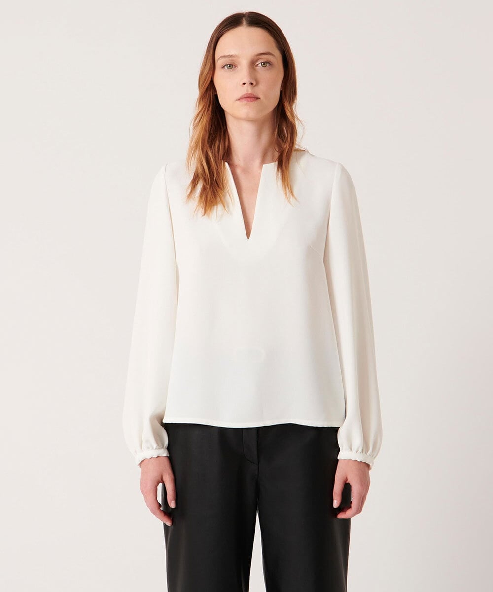 CHBAD02330 ZAPA(ザパ) クレープブラウス エクリュ