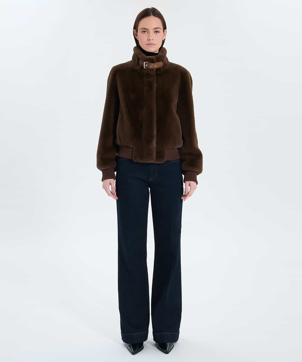 CHJAD01600 ZAPA(ザパ) エコファージャケット ブラウン