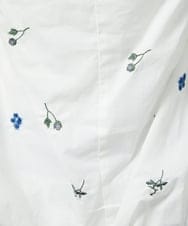 CTBID01060 TONEA(トネア) フラワー刺繍 バルーンノースリーブブラウス ホワイト