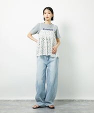 CTBID02055 TONEA チュールフラワー刺繍キャミ ホワイト