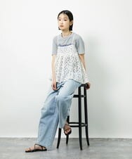 CTBID02055 TONEA チュールフラワー刺繍キャミ ホワイト