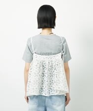 CTBID02055 TONEA チュールフラワー刺繍キャミ ホワイト