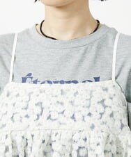 CTBID02055 TONEA チュールフラワー刺繍キャミ ホワイト