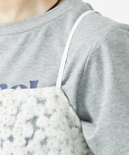 CTBID02055 TONEA チュールフラワー刺繍キャミ ホワイト