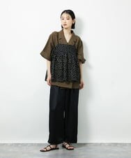 CTBID02055 TONEA チュールフラワー刺繍キャミ ホワイト