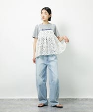 CTBID02055 TONEA(トネア) チュールフラワー刺繍キャミ ブラック