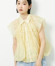 CTBID03054 TONEA(トネア) シアーバルーンシャーリングシャツ ライトイエロー