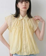 CTBID03054 TONEA(トネア) シアーバルーンシャーリングシャツ ライトイエロー